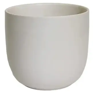 8" Matte White Ceramic Pot