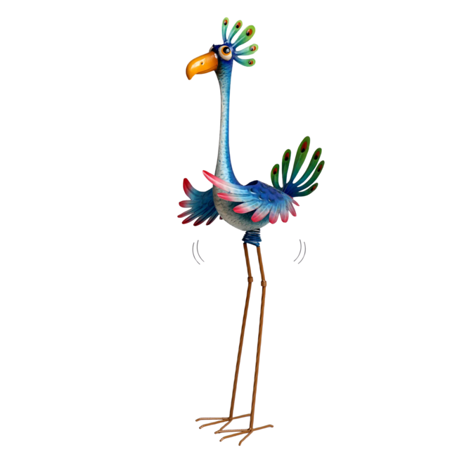 41" Metal Wacky Peacock
