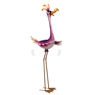 43" Metal Wacky Flamingo