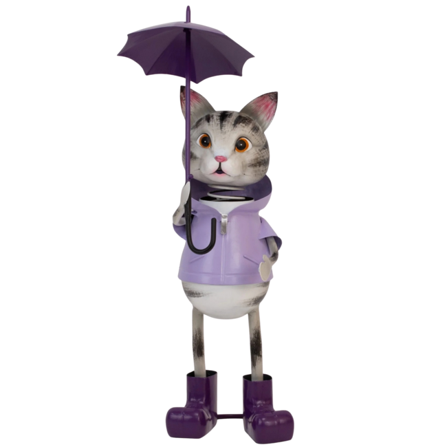 17" Metal Cat in Raingear