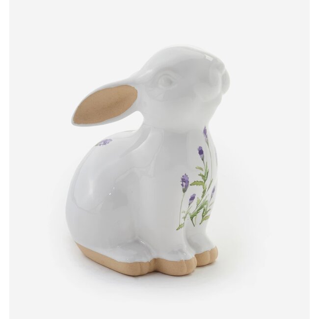 Ceramic Sitting Floral Bunny