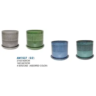 Tile Design Ceramic Pot