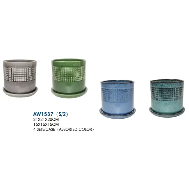 Tile Design Ceramic Pot