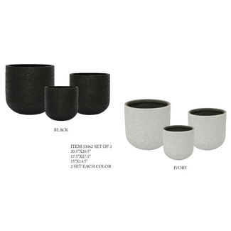 Rounded Bottom Light Cement Pot