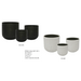 Rounded Bottom Light Cement Pot