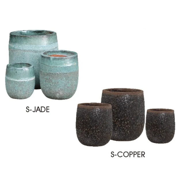 Tall Textured Vietnamese Glazed Pot