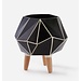 8" Black & White Planter w/ Legs