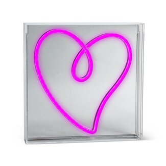9" LED Pink Neon Heart Sign