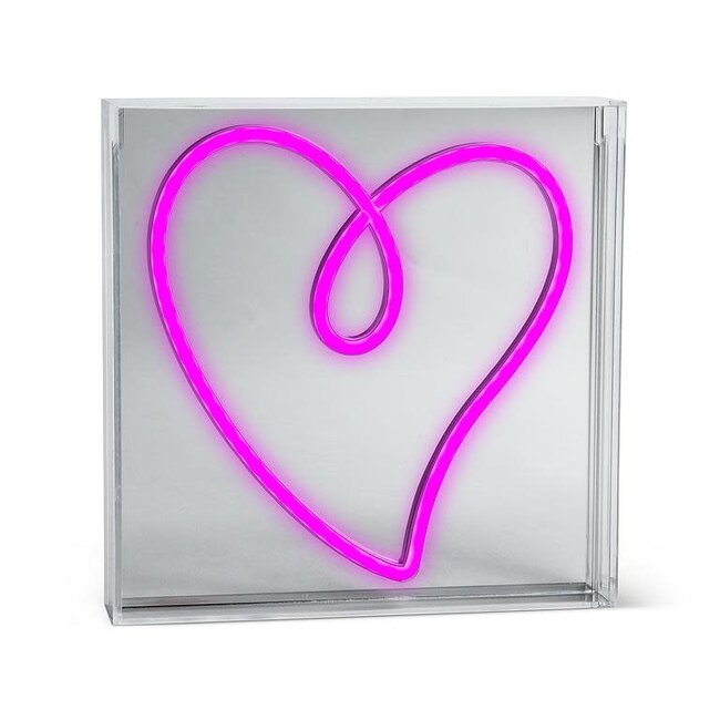9" LED Pink Neon Heart Sign