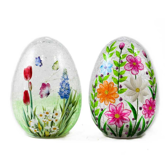 LED Wildflower Harmony Glass Egg