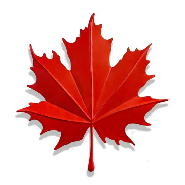 32" Metal Maple Leaf Wall Decor