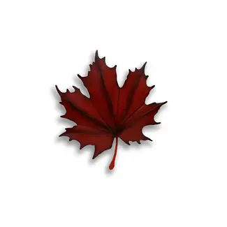 17" Rustic Metal Maple Leaf