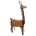 Tall Reindeer Wooden Flower Planter