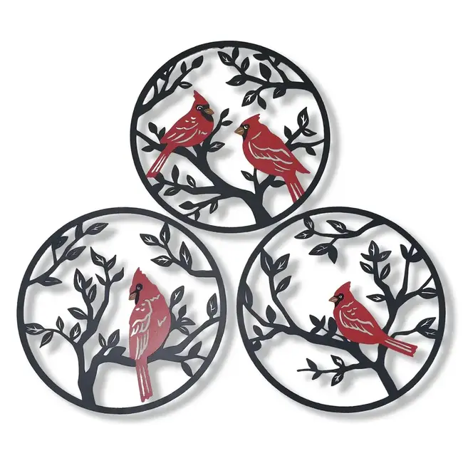 Holiday Cardinal Stone Edge Coaster Set/4