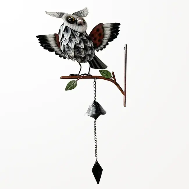 Mounted Owl Windchime