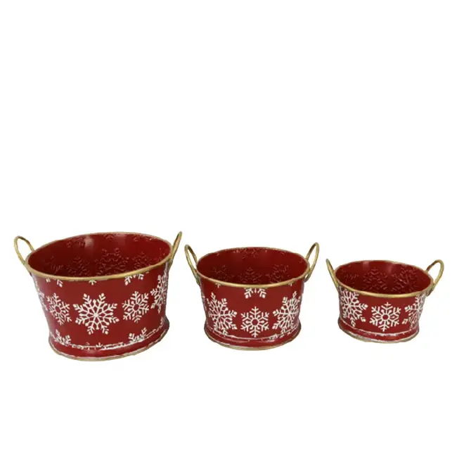 Snowflake Metal Bucket
