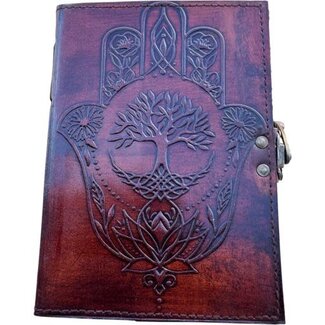 ZenN Hamas Hand & Tree of Life Leather Journal