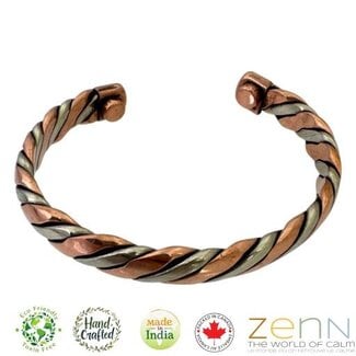 ZenN Pure Copper Magnetic Twisted Cuff Bracelet