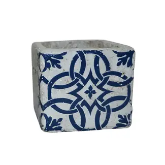 4" Blue Deco Vase