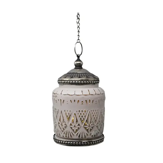 Mika Grey LED Lantern