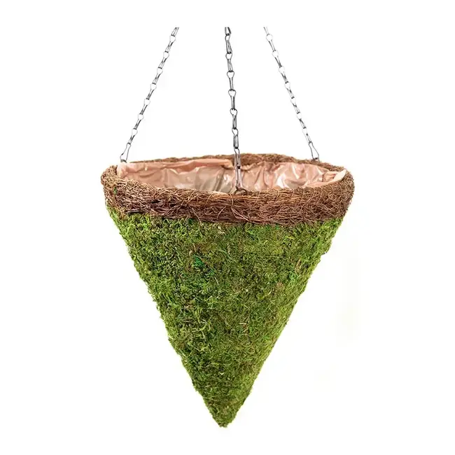 12" Mossweave Cone Hanging Basket