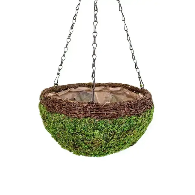 MossWeave Round Hanging Basket