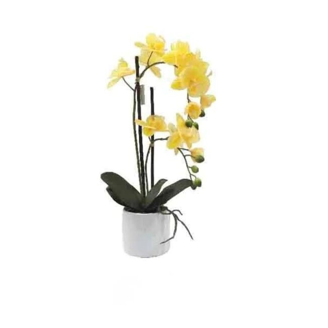 20" Artificial Yellow Orchid