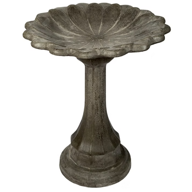 Birdbath - Lamppost Base & Sunflower Top