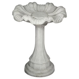Birdbath - Lamppost Base & Tulip Top Black