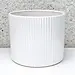 4" Glazed Ribbed Pot White