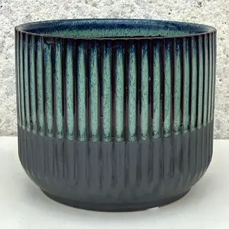 5" Blue/Black Ceramic Pot