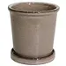 6" Reactive Glaze Ceramic Pot w/ Saucer