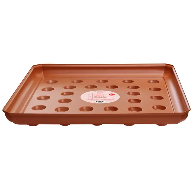 14" Terracotta Square Plastic Saucer