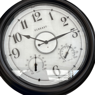 24" Illuminated Oil Rubbed Bronze Clock