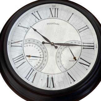 24" Illuminated Oil Rubbed Bronze Roman Numeral Clock