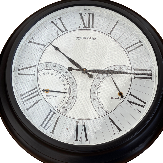 24" Illuminated Oil Rubbed Bronze Roman Numeral Clock