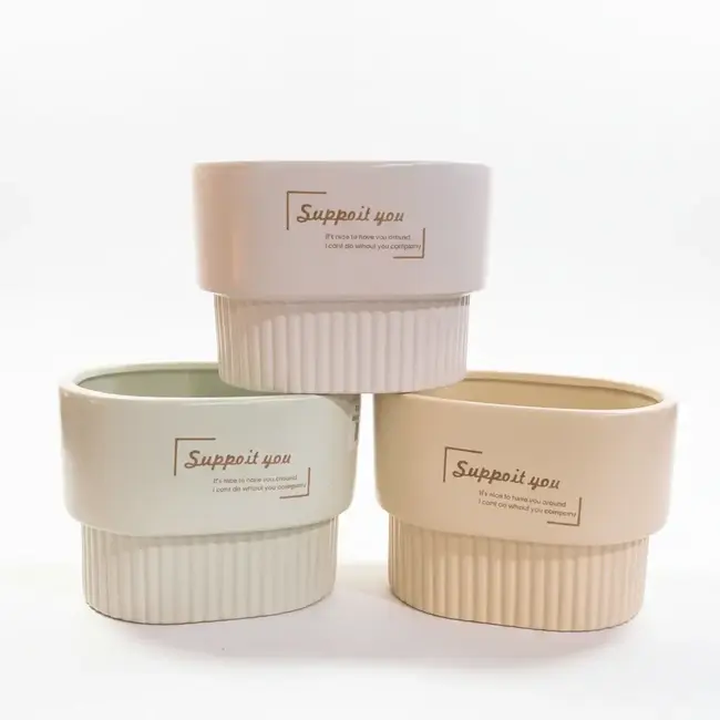 Ribbed Bowl Planter