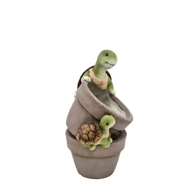 Stacked Planter w/ Turtles