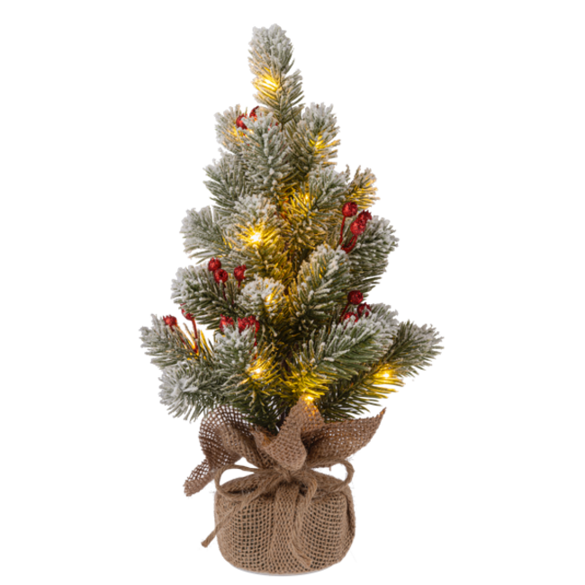 14.5" Snowy Pine Light Up Tree