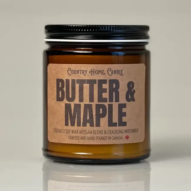 Butter & Maple Candle w/ Wood Wick 8oz