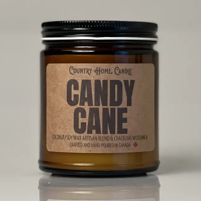 Candle Cane Candle w/ Wood Wick 8oz