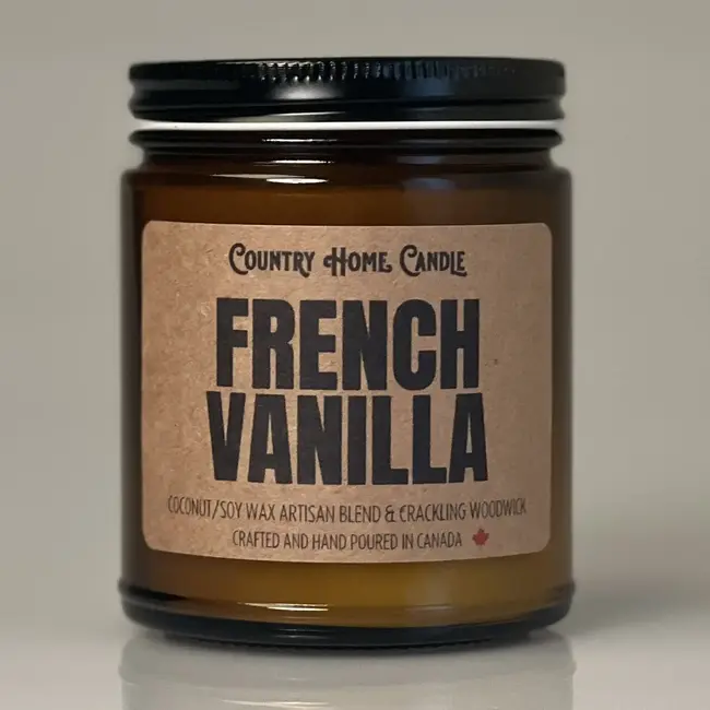 French Vanilla Candle w/ Wood Wick 8oz