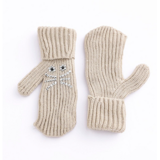 Kitty Knitted Mittens
