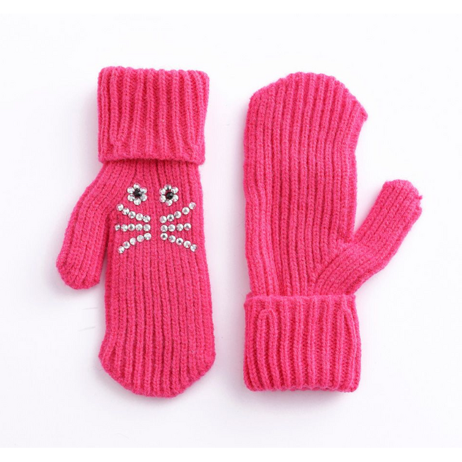 Kitty Knitted Mittens