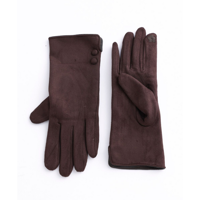 Faux Suede Texting Gloves