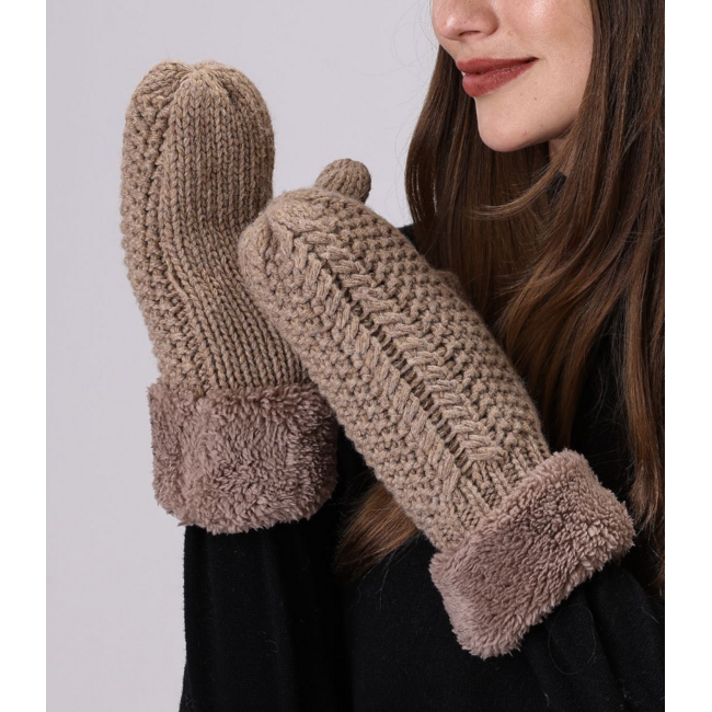 Knitted Fleece Mittens