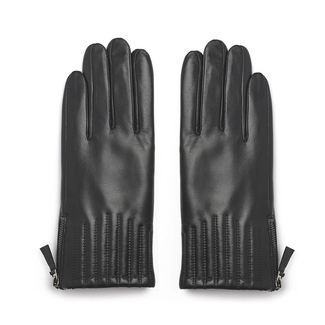 Lambskin Leather Gloves w/ Zipper