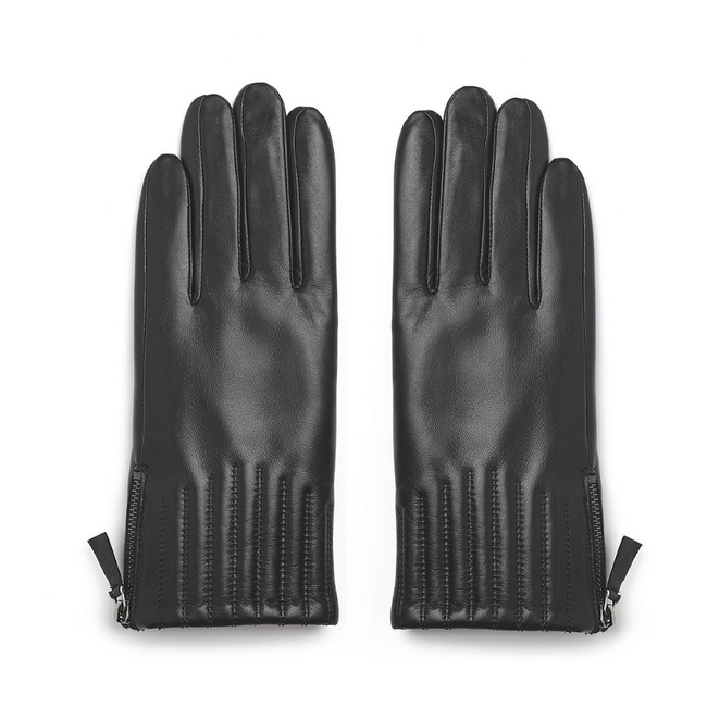 Lambskin Leather Gloves w/ Zipper