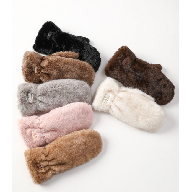 Faux Fur Mittens