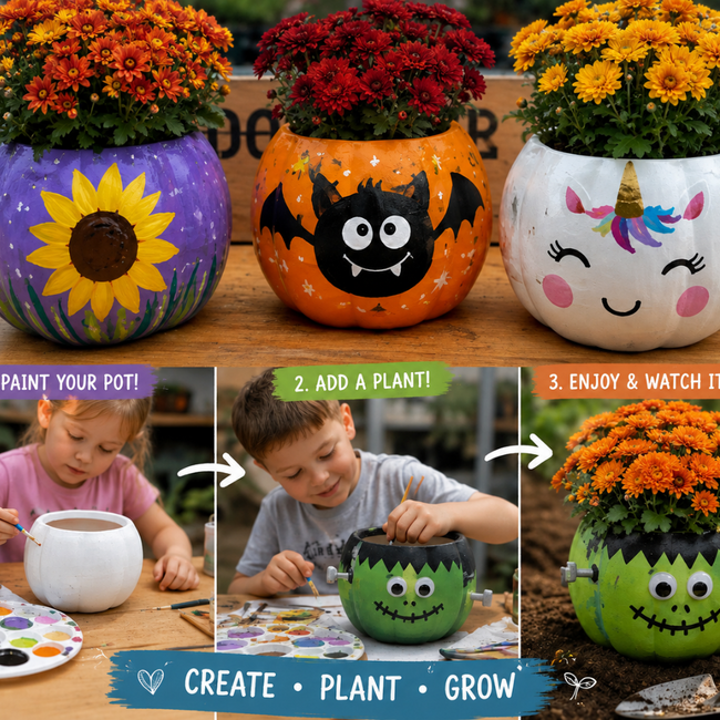 Kids Pumpkin Fall Planter Workshop